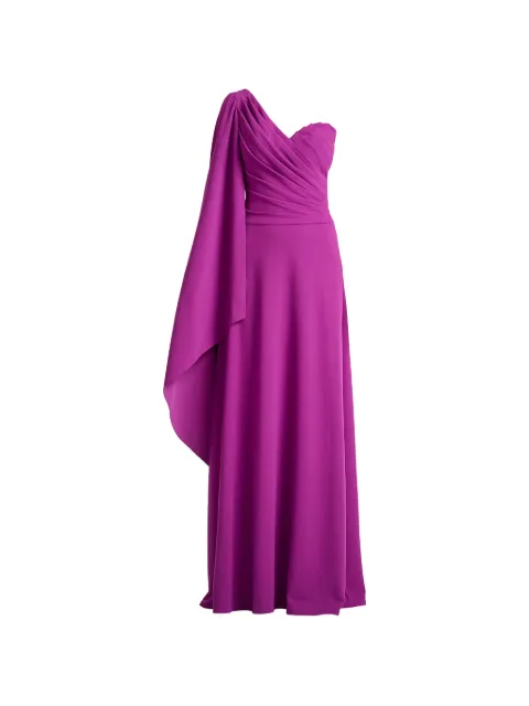 Tadashi Shoji Alney one-shoulder draped-sleeve maxi dress Purple BOS26283LMAGEN