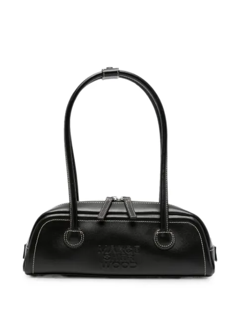 Marge Sherwood mini contrast-stitch leather shoulder bag Black M26431SB07PLBK