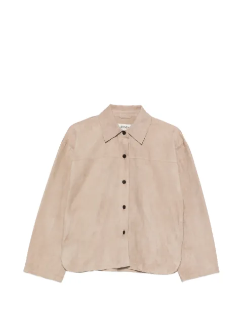 Arma suede button-front jacket Neutrals 006L26601302