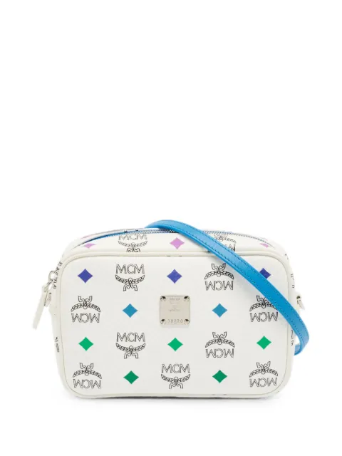 MCM Pre-Owned Visetos Camera cross body bag White 1367955