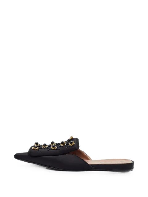 Marni Pre-Owned embellished pointed-toe mules Black 1372519