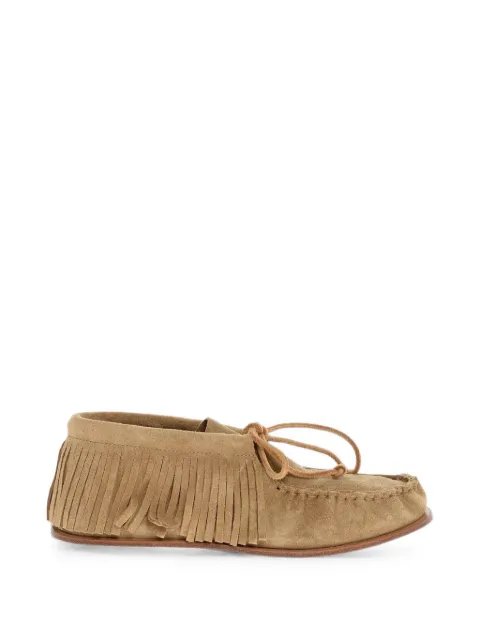 Pierre Hardy Tahoe fringed suede loafers Neutrals ADF02SAND