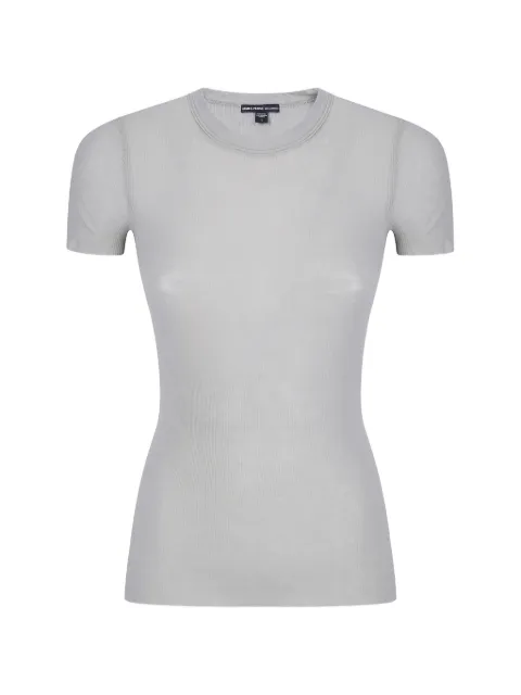 James Perse ribbed-knit T-shirt Grey WVA3978