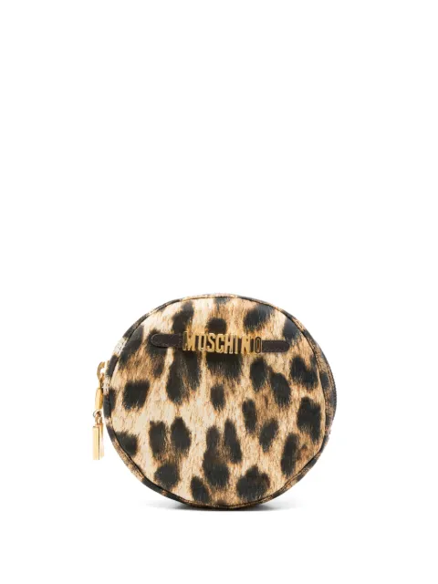 Moschino Pre-Owned 2010s leopard-pattern logo-plaque wallet Neutrals MO120BYU