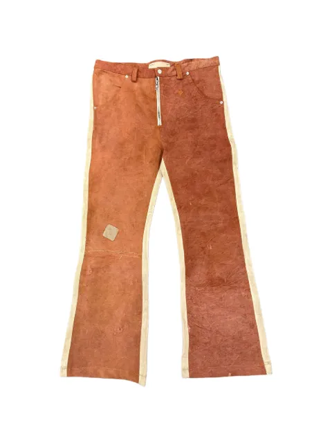 SEKRIT patchwork flared jeans Red WSFLPA6038