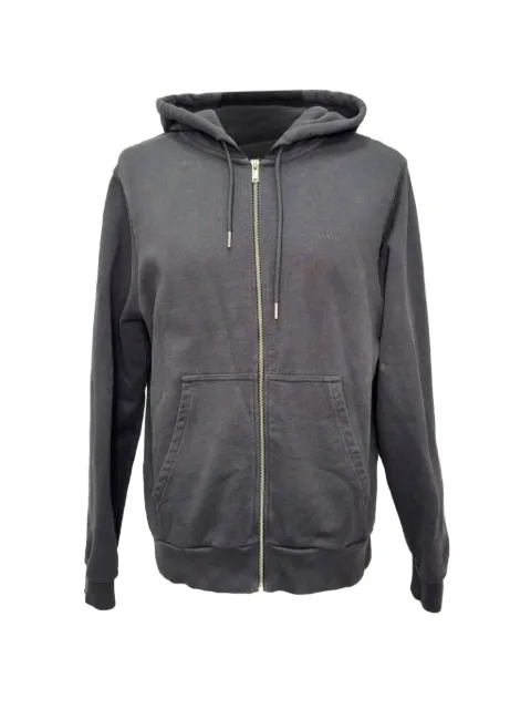 SANDRO logo-embroidered zipped hoodie Black RFCPUGBCL757543M