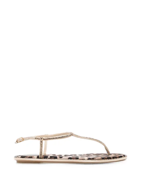 René Caovilla Diana leopard-print sandals Neutrals C09375010R001Y450