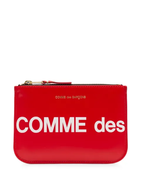 Comme Des Garçons Wallet Huge Logo leather pouch Red SA8100HL002