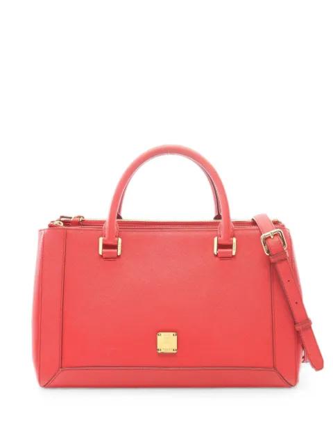 MCM Pre-Owned 2010s logo-detail two-way handbag Red 1083250