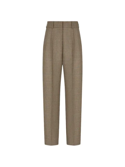 Blazé Milano Fox Saona check-pattern trousers Neutrals PTMPA01SAO