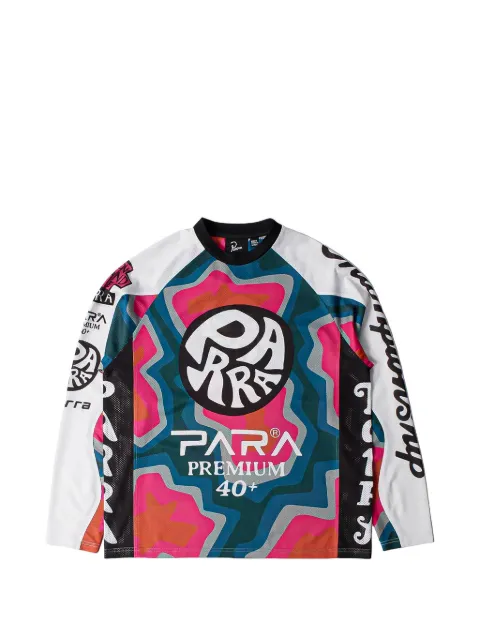 BY PARRA MTB Competition graphic-print long-sleeved T-shirt White 55415