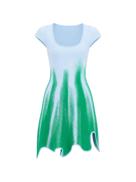 PH5 Tina wavy-hem A-line mini dress Green SS26DR041GRE