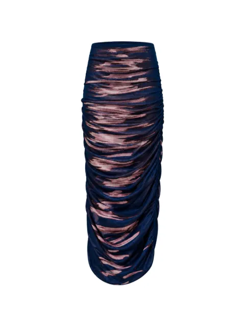 PH5 Nile Lake ruched long skirt Blue RE26SK031PIN