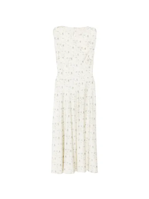DÔEN Adelana floral-print midi dress Neutrals 58152939