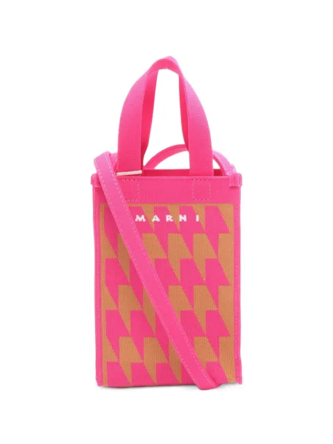 Marni Pre-Owned nano houndstooth crossbody bag Pink 1083129
