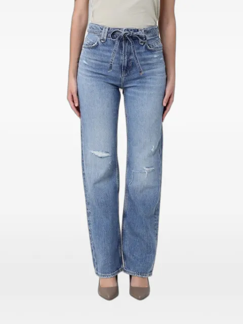 BOSS tie-waist distressed jeans Blue 50552471