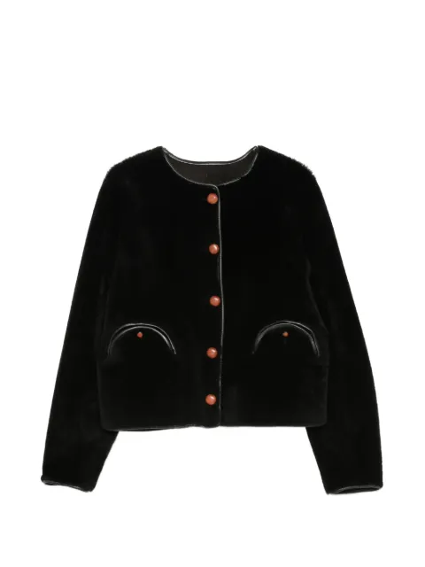 Blazé Milano button-up shearling jacket Black JKGBS18RVTAH