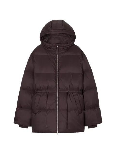 Closed hooded quilted jacket Brown C9740067A22