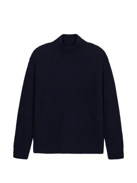 Closed roll-neck wool sweater Blue C8608098U22