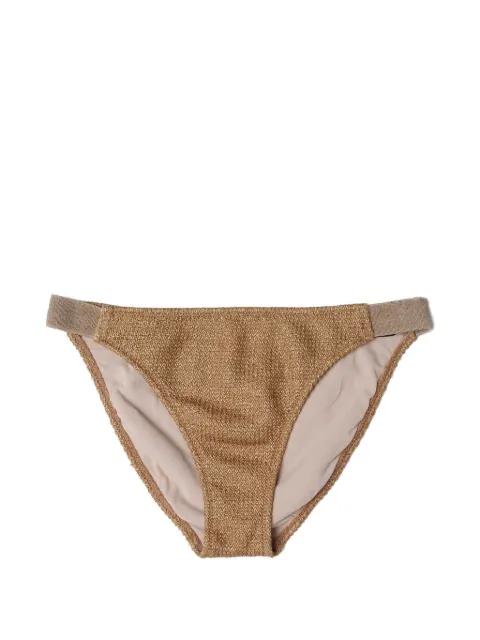 Muller Of Yoshiokubo Raffia low-waist bikini bottoms Neutrals MLB00902