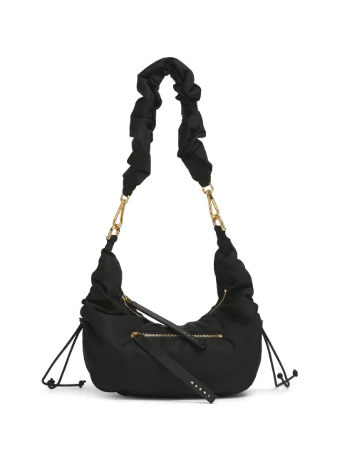 Marni smocked drawstring shoulder bag Black SCMP0092U0P9310