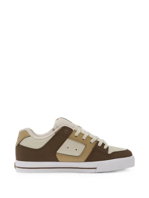 DC Shoes Pure logo-patch panelled sneakers Brown DC01782210