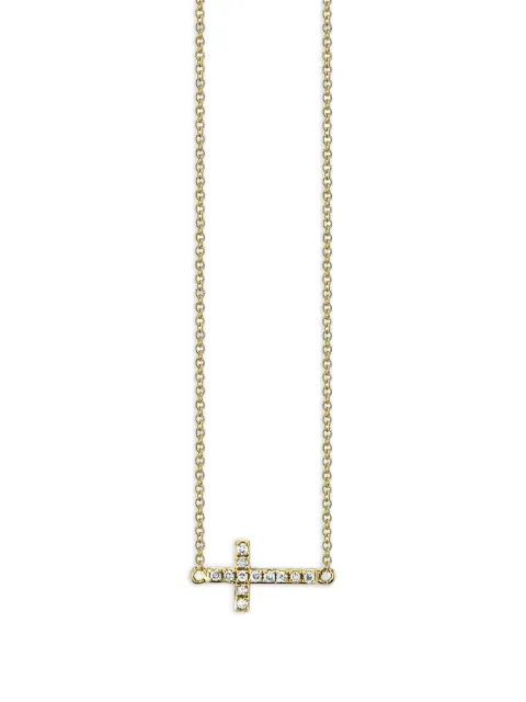 Sydney Evan diamond cross necklace Gold N27873Y18XT
