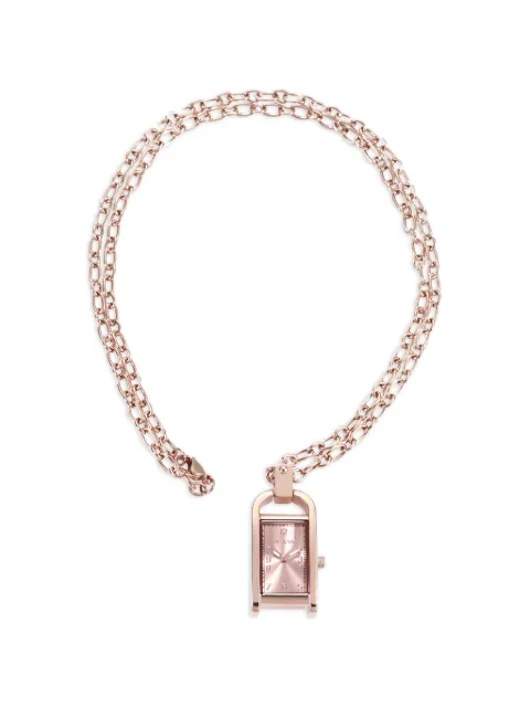 Invicta rectangular-frame 17.5mm necklace watch Pink 49936