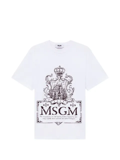 MSGM logo-print T-shirt White 4140MM127267798