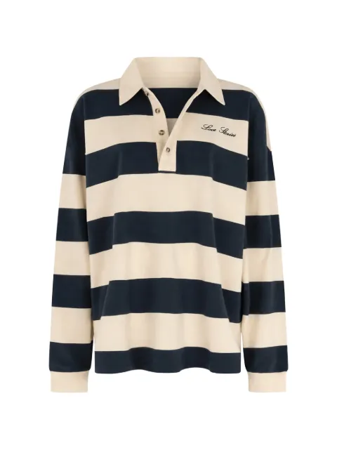 Love Stories striped long-sleeve polo shirt Blue L265316706