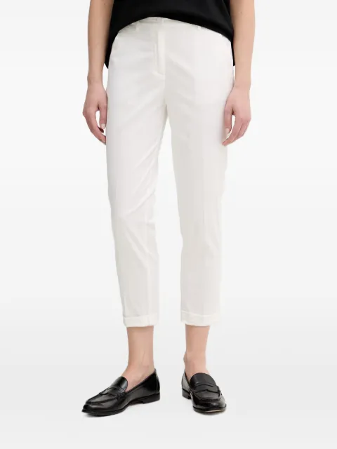 Sisley pressed-crease turn-up trousers White 4ED4LF00R