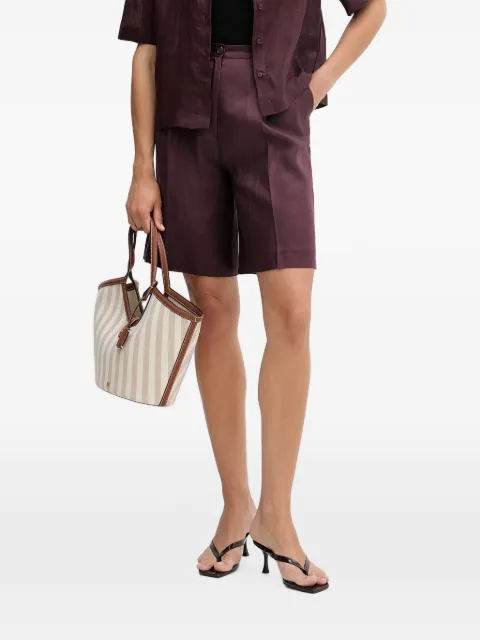 Sisley pleated tailored shorts Brown 4TTSL901Y