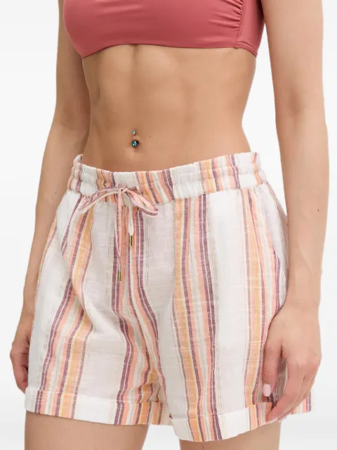 Melissa Odabash striped drawstring-waist shorts White MODELFINA