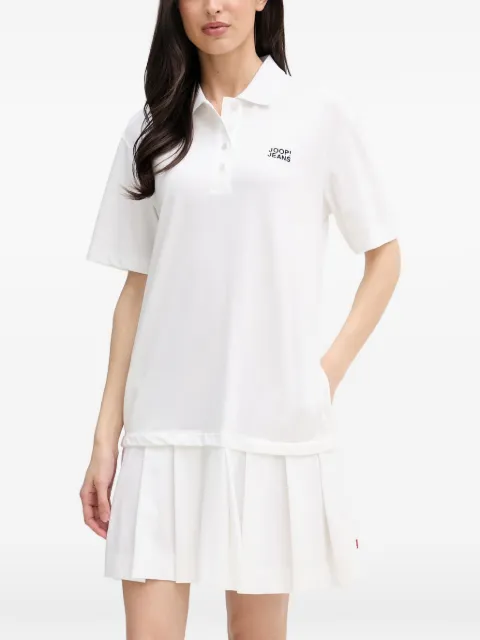 Joop! Talena pleated-skirt polo mini dress White 30100680
