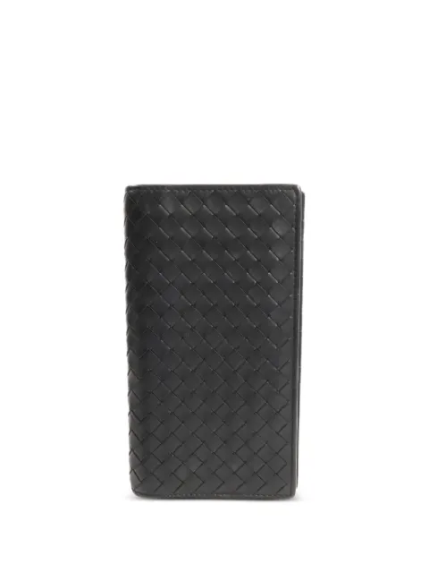 Bottega Veneta Pre-Owned Intrecciato long wallet Black ZIPPERLONGWALLET