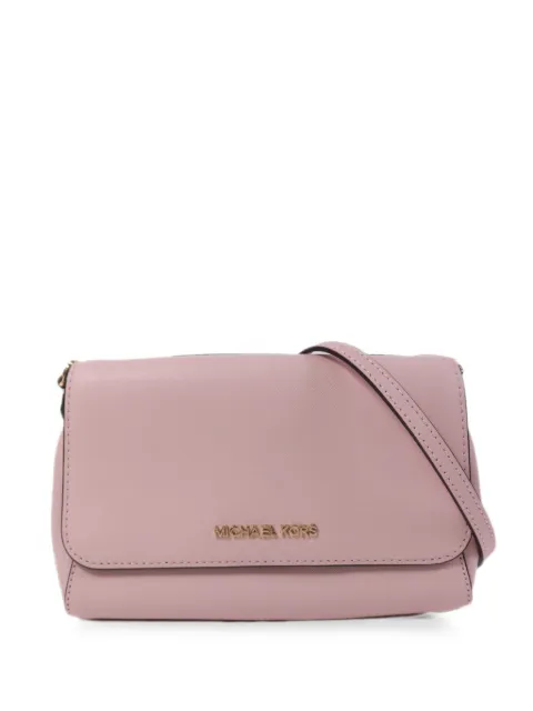 Michael Kors Vintage logo-plaque leather shoulder bag Pink AB1905F19