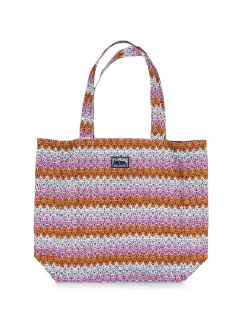 Vilebrequin x Mary Katrantzou patterned beach bag Orange BLDZB117