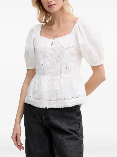 Hoss Intropia Celia puff-sleeve blouse White 5873402