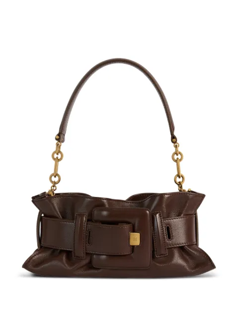Balmain Anthem mini bag in smooth leather Brown HN0AE994LSWB