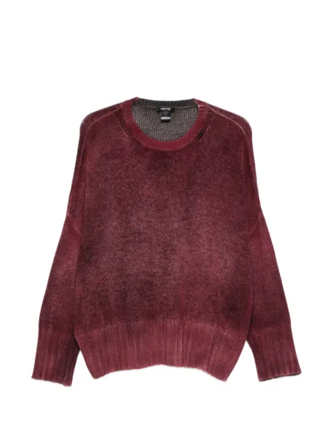 Avant Toi faded-effect sweater Red 226WD1116CASVH
