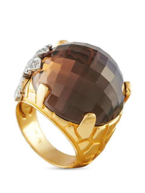 Carrera Y Carrera Giraffe smoky quartz and diamond ring Gold CC09060326