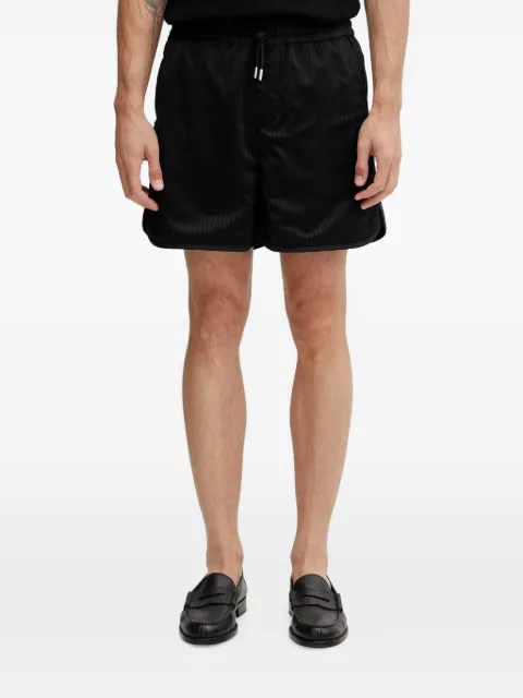 Filling Pieces mesh-knit drawstring shorts Black 412656500178