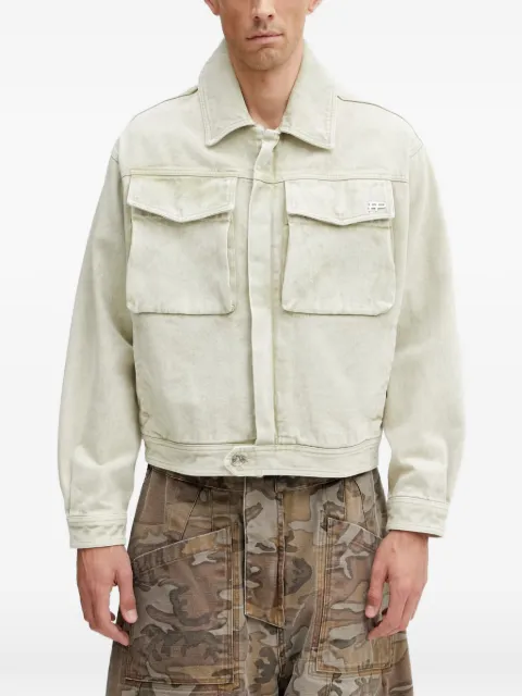 Filling Pieces logo-plaque flap-pocket jacket Grey 412660501136