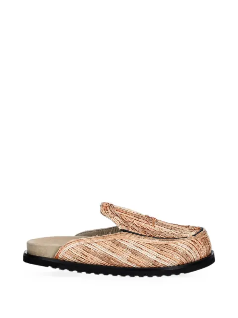 Filling Pieces Panier woven-design slip-on mules Brown 112613332319