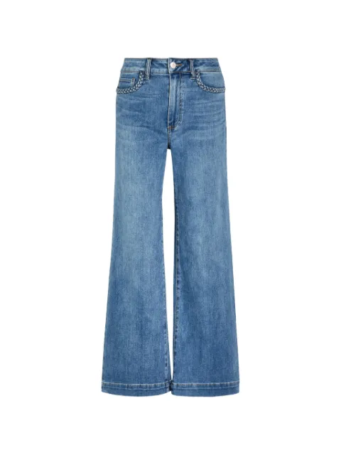 PAIGE Anessa braided-trim jeans Blue 1N24F72