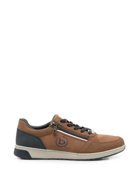 Bugatti logo-debossed side-zip sneakers Brown 3333071350006300