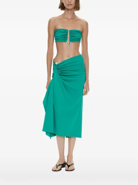 Christopher Esber Droplet crystal-pendant bandeau top Green 26021174