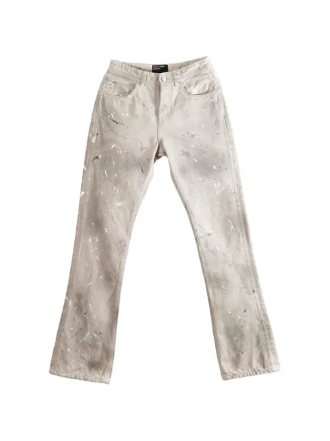 Enfants Riches Déprimés paint-splatter flared jeans White 110669FJPW