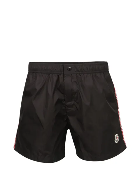 Moncler logo-patch swim shorts Black 2C0000453326999