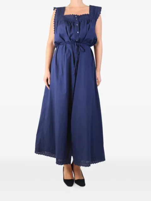 DÔEN button-down sleeveless maxi dress Blue NAVYSLEEVELESSBUTTONDOWNMAXIDRESS